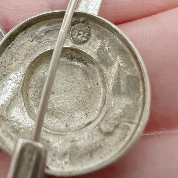 Sterling Silver 925 Celtic Design Button Round Drop Earrings - Picture 7 of 7